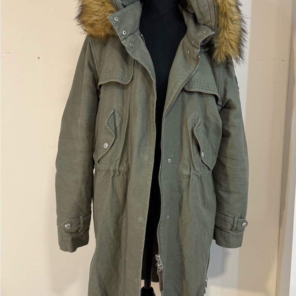 True Religion Military Inspired Distressed Parka